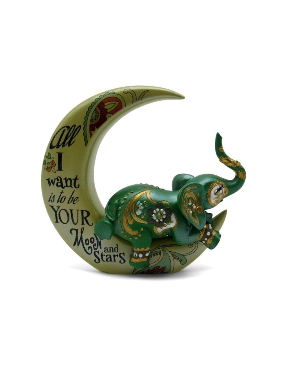 Hamilton Collection All I Want To Be Is Your Moon Stars Elephant Figurine 4.5"